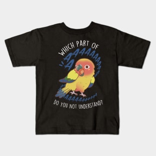 Sun Conure Parrot Aaaa Kids T-Shirt